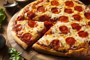 アメリカの典型「パペロニ」のピザ
