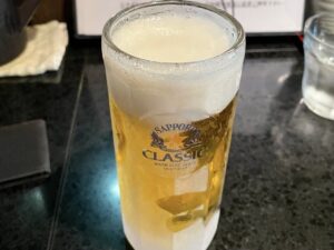 1杯目は「生ビール」