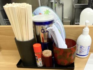 カウンターの「ひとそろい」