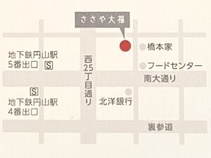 ショップカードの地図