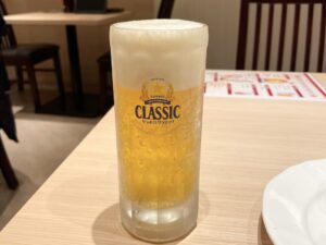 生ビールは「サッポロクラシック」